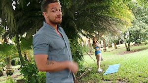 Curvy redhead babe Lauren Phillips gets her cunt smashed in the shower