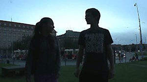 Hot teen loves the feel of a stranger's cock