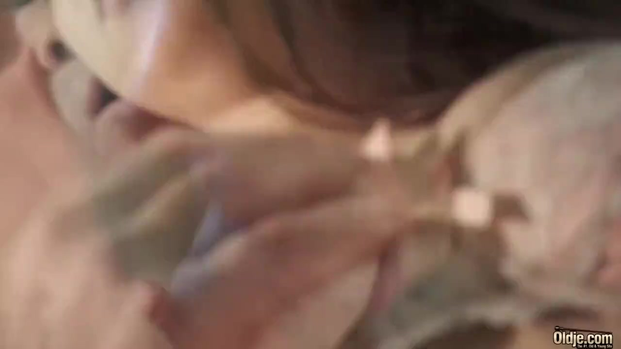 Old hubby fucking his teen wife hairy pussy