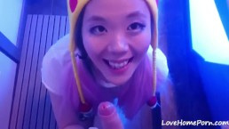 Lucky Chubby Guy Fucking A Sexy Petite Teen